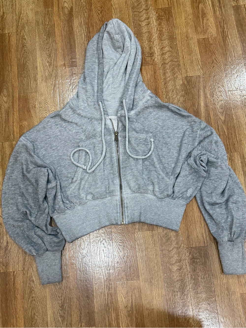 FP Movement by Free People Heather Gray Cropped Zip Hoodie